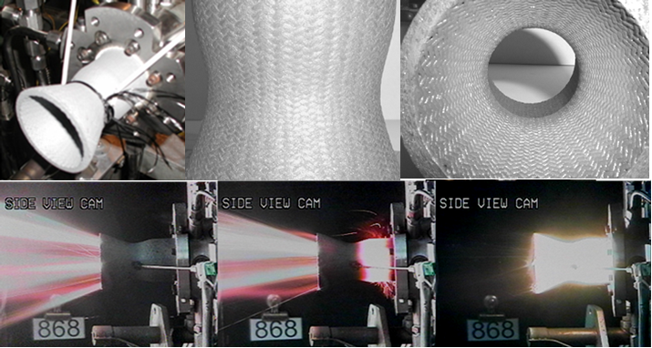 Melt-infiltrated Cf/ZrC combustion chamber survived multiple 30-second oxygen/hydrogen hot-fire tests to 4350ºF at NASA Glenn Research Center Cf/ZrC combustion chamber